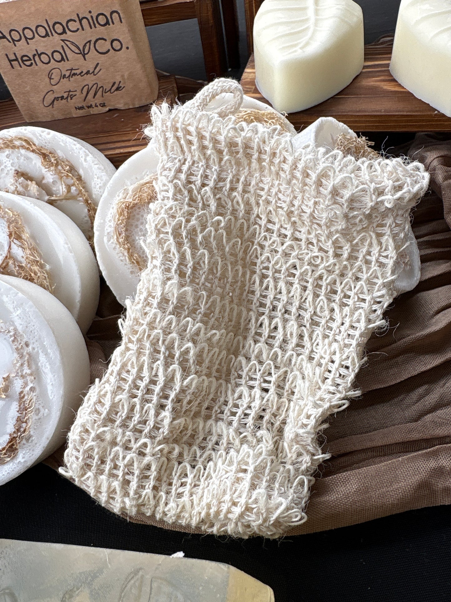 Linen and cotton Exfoliating bags